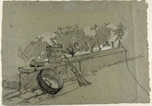 Objects on Wall, studie pro Couture, The Bird-Catcher od Thomas Couture