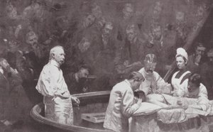 Filadelfie: Dr. D Hayes Agnew, v závěru kliniky (litografie) od Thomas Cowperthwait (after) Eakins