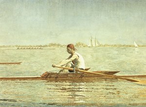 John Biglin v jedné lebce, 1873 od Thomas Cowperthwait Eakins