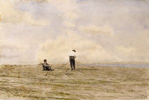 Mending the Net, 1882 od Thomas Cowperthwait Eakins