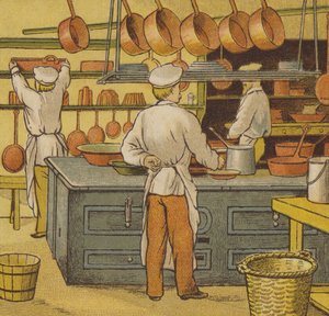 Caen: hotelová kuchyně (barva litho) od Thomas Crane