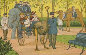 Paříž: zoologická zahrada (barva litho) od Thomas Crane