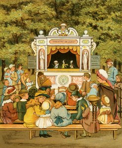 Punch and Judy show v In the Tuileries Gardens - le jardin des Tuileries