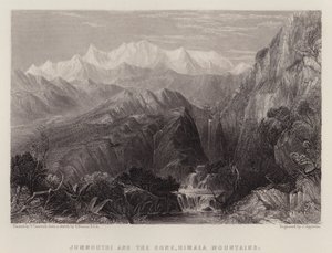 Jumnoutri and the Cone, Himaláje (barevné lito) od Thomas Creswick