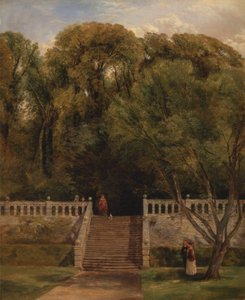 Na terase v Haddon Hall, Derbyshire