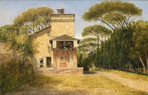 Raphaels studio v zahradě Villa Borghese, Řím, 1849