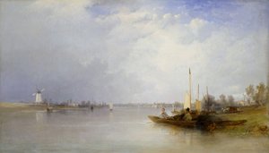 Pohled na Temži v Battersea, 1834. od Thomas Creswick