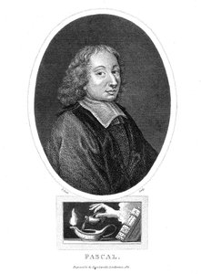 Blaise Pascal, francouzský filozof, matematik, fyzik a teolog 17. století, 1821 od Thomas Dale