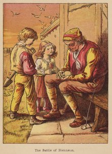 Bitva u Blenheimu (kolorovaná rytina)