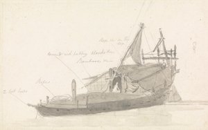 Rybářská bárka od Thomas Daniell
