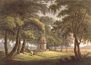 Hrobka maurské dámy, Bengálsko, vyryla Joseph Constantine Stadler (fl. 1780-1812) pub. Edward Orme (1774-c.1820) 1803 (litho) od Thomas Daniell