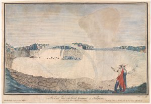 „Východní pohled na velký katarakt v Niagarě“, 1762