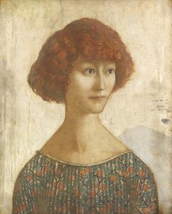 Donna Cristina (tempera a tužka na desce)