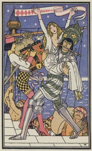 Ilustrace k Boccacciovu Dekameronu (barevná litografie)
