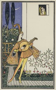 Ilustrace k Boccacciovu Dekameronu (barevná litografie)