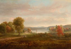 Pohled na Hudson na podzim, 1850.