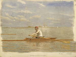 John Biglin v jedné lebce, ca. 1873. od Thomas Eakins
