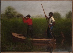 Lov chřástalů na řece Delaware od Thomas Eakins