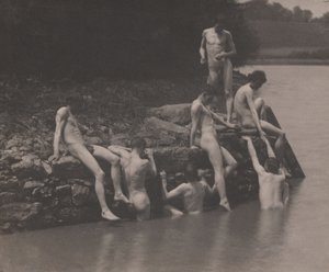 Studie pro "Plavání" od Thomas Eakins