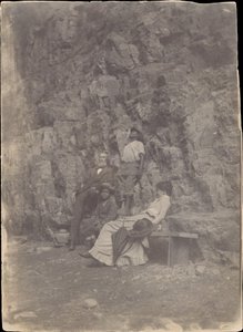 [William H. Macdowell a Margaret Eakins v Saltville nebo Clinch Mountain, Virginia],..., 1880-82. od Thomas Eakins.