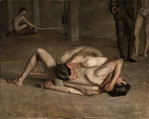 Zápasníci od Thomas Eakins
