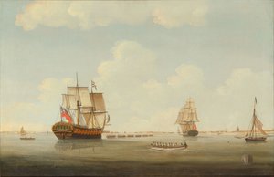 HMS Woolwich ve vleku od Thomas Elliott