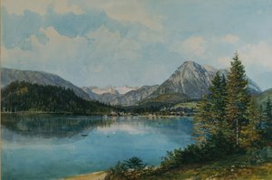 Jezero Altausseersee s Dachsteinem