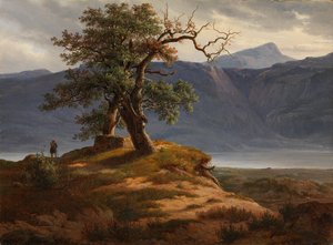 Krajina s cestovatelem od Thomas Fearnley