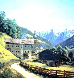 Ramsau (olej na papíře)