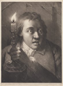 Mann mit Kerze od Thomas Frye