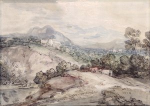 Kopcovitá krajina od Thomas Gainsborough