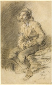 Dřevorubec sedící na balíku buřtů od Thomas Gainsborough