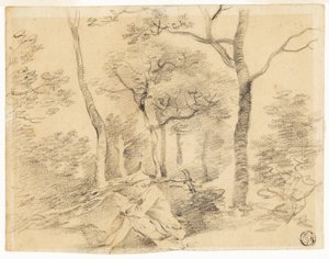 Gainsborough Sketching in Woods od Thomas Gainsborough