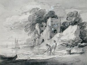 Vytahování sítě Seiny od Thomas Gainsborough