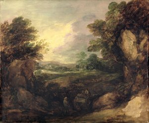 Maisema hahmoilla, n. 1786 (öljy kankaalle) od Thomas Gainsborough