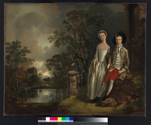 Portrét Heneage Lloyd a jeho sestry Lucy, kolem roku 1750