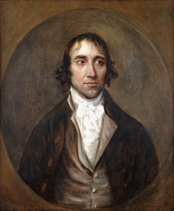 Portrét Johna Gainsborougha, umělcova bratra, délka přes prsa, v hnědé bundě, vestě a bílé pažbě, od Thomas Gainsborough