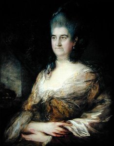 Portrét dámy, údajně Elizabeth Chudleighové (1720-88) (olej na desce) od Thomas Gainsborough