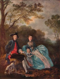 Portrét umělce s manželkou a dcerou, c1748 od Thomas Gainsborough