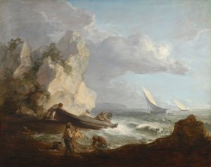 Mořské pobřeží s rybáři od Thomas Gainsborough