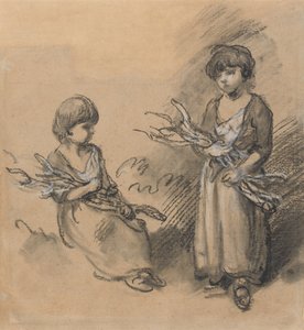 Studie dívek nesoucích ratolesti od Thomas Gainsborough