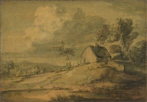 Zalesněná krajina s chalupou, krávami a ovcemi, ca. 1770. od Thomas Gainsborough