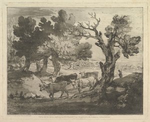 Zalesněná krajina s pastevci a krávami, 1. srpna 1797. od Thomas Gainsborough