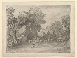 Zalesněná krajina s jezdci, 1. srpna 1797. od Thomas Gainsborough