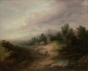 Zalesněná náhorní krajina od Thomas Gainsborough