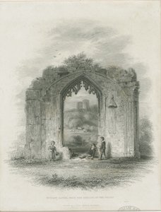 Dudley Castle - The Keep: rytina (viněta a [?19. století] (tisk) od Thomas Garner
