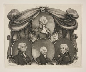 (Washington) Thomas Jefferson. - James Madison. - John Adams od Thomas Gimbrede