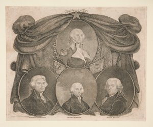 American Star, Washington, Jefferson, Madison a Adams od Thomas Gimbrede