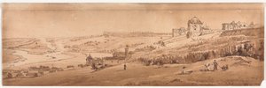 Výběr dvaceti nejmalebnějších pohledů v Paříži: Pohled z Palace Terrace v St. Germain-en-Laye, akvadukt v Marli viděný v dálce od Thomas Girtin