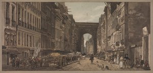 Výběr dvaceti nejmalebnějších pohledů v Paříži: Pohled na bránu St. Denis..., 1803 od Thomas Girtin